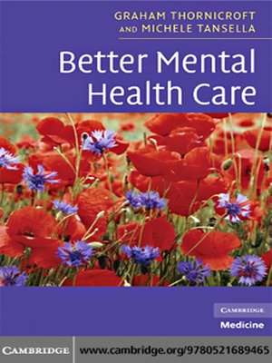 cover image of Better Mental Health Care